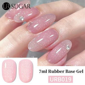 UR SUGAR 7ml Jelly Pink Rubber Base Gel Sparking Semi-permanent Varnish Camouflage Gel Nail UV Polish Soak Off UV LED Manicure