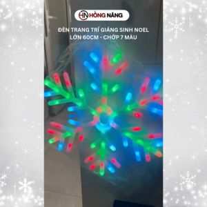 Đèn chớp bông tuyết 7 màu LỚN 60CM treo trang trí giáng sinh noel