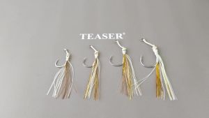 TEASER 3pcs/bag HK028 3/0 5/0 7/0 9/0 Glow Fishing Single Hook Squid Octopus Hooks Saltwater Heavy Metal Jigging Assist Hook