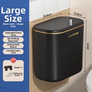 HANSHILIUJIA | Wall-mounted Kitchen Trash Can With Lid 20L