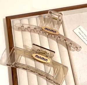 Little Daisy | MIU MIU Trans Hair Claw Elegant / Korean Premium Hair Claw / Jepit Rambut Korea / Jepitan Jedai Rambut Wanita Premium Import