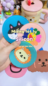 Miếng Lót Ly Silicon Hình Thú Hoạt Hình Dễ Thương – Nhiều Mẫu Chống Trượt Giao Ngẫu Nhiên