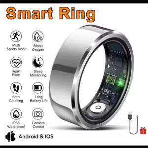 2026 Smart Ring Blood Pressure Heart Rate Sleep Monitoring Smartring IP68 & 5ATM Waterproof Multi-sport Mode Smartring Man Women