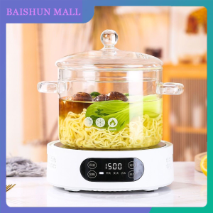 High Borosilicate Glass Soup Pot with Ceramic Pot Glass Induction Safe for Kitchen Use