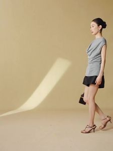 SUSHE | French Elegant Stretchy Sleeveless Tencel Knitwear 100%