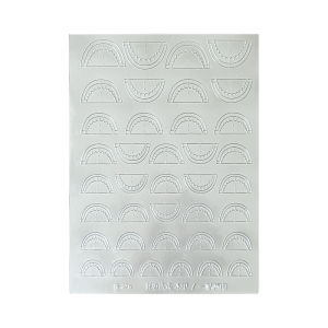 GAOY | Multi-use Lace Edged French Style Positioning Aid Nail Art Stencil and Template
