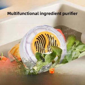 Ultrasonic Wave Food Purifier Household Multi-Function Killing Germs Vegetable And Fruit Cleaning Machine without Basket Structure