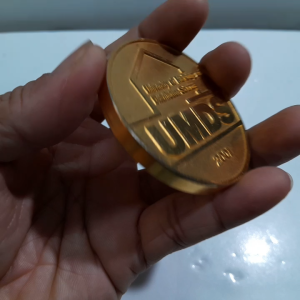 Đồng Xu Nhật bản 2001 mạ vàng đường kính 59.5mm sưu tầm second hand