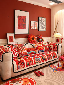 Modern Art Anti-Slip Sofa Cushion Cover Small New Cartoon Design Four Season Universal High Quality Sofa Pad Throw Pillow Case