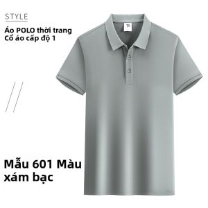 JINGYILAIXIU | Áo Polo Tay Ngắn Bằng Vải Lụa Băng Đựng In Logo Cho Đồng Phục Công Sở