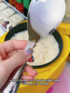 2pcs Rice Spoon Sandok Stainless Steel Rice Paddle Non Stick Rice Serving Scooper Cooking Home Kitchen Utensil