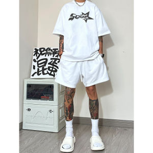 Heavyweight Pure Cotton Short Sleeve T-Shirt Mens Casual Loose round Neck Summer Top Versatile Comfortable Breathable Tee