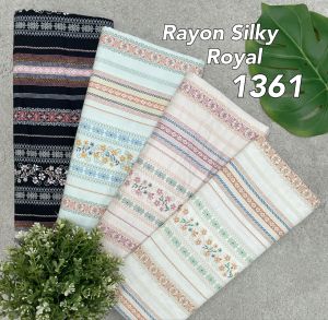 Kain Rayon Silky Royal Motif 1361 Per1/2M Rayon Premium Motif Salur Etnik