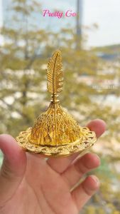 Mini Mabkhara Tempat Bukhur Emas/ Tempat Dupa Kerucut