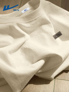 Warrior Mens Pure Cotton Short Sleeve T-Shirt Casual American Style Five-Quarter Sleeve Printed round Neck Breathable Summer