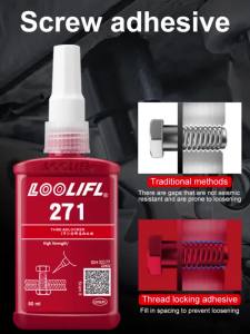 Anaerobic Threadlocker 243-271 – Anti-loosening Anti-slip Secure and Vibration-Resistant – For Metal Screws