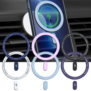 Fashion Colorful Metal MagSafe Mobile Phone Ring Sticker Decoration Compatible with IPhone 12/13/14/15 Lightning Letter Screen Printing Ring Patch