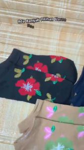 KS95 Kaos Kaki Wanita Ankle Socks Kaos Kaki Pendek Kaos Kaki Semata Kaki Motif Bunga Rajut