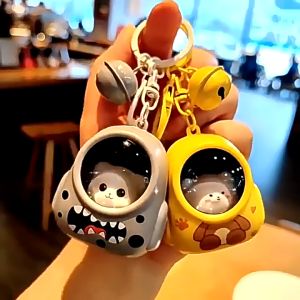 Buy 1 Get 1: Cute Bear Astronaut Luminous Keychain & Creative Night Light Backpack Pendant