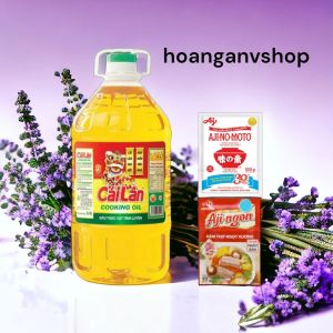 Dầu ăn Cái Lân 5l - Tặng 1gói Bột Ngọt Hạt Lớn 100gr 1gói Hạt Nêm 55gr