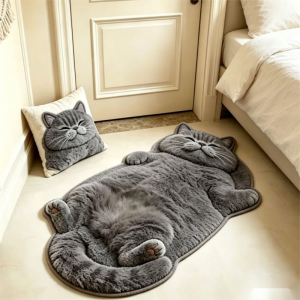 VIKAMA Cartoon Animal Shaped Carpet Soft Non-Slip Bedroom Bedside Blanket Entrance Porch Mat Home Decoration
