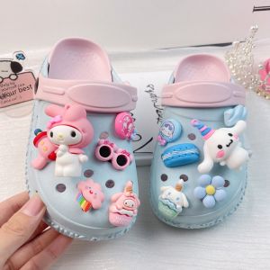 2025 New Girls Outdoor Wear Anti-Slip Clog Shoes Summer Cartoon Korean Style EVA Slippers Comfortable Sensation Slip-On Shoes