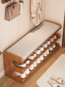 Modern Minimalist Home Entrance Bench Shoe Cabinet Seat Integrated Soft Pad Storage Rack Luxury Sensation Doorway Bench