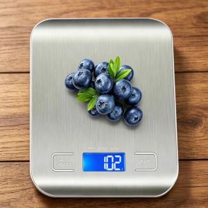 Digital Kitchen Scale with LED Display 5kg/1g Stainless Steel Electronic Weighing for Food Jewelry Snacks Baking Home Tools