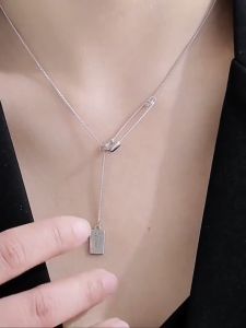 IVY Niche Design Necklace Temperament Simple Pin Necklace Women Light Luxury Cold Style Neck Chain