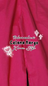 Celana Cargo Panjang Anak Perempuan Korean Style Katun Strech 3-12 Tahun