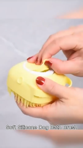 Pet Grooming Shampoo Dispenser Dog Bath Massage Brush Comb Bathroom Shower Brush for Dogs Cats