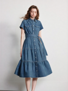 Toyouth | Áo Sơ Mi Denim Phong Cách Hong Kong Cổ Điển 100% Cotton