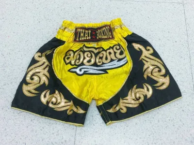 กางเกงมวยไทย รุ่นลายไทย ของเด็ก งานพรีเมี่ยม เกรดส่งออก🥊THAI BOXING 🔥พร้อมส่งทุกออเดอร์🔥