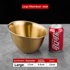 Stainless Steel Golden Salad Bowl