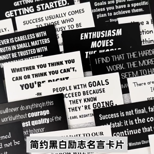 30 Unique Positive Affirmation Cards Black & White Motivational Quotes for Desk Decoration
