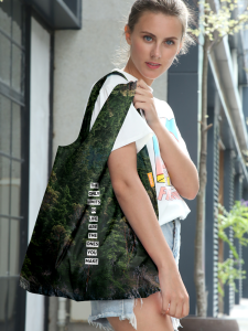 Foldable Eco-Friendly Shopping Bag Travel Storage Bag Handbag Single Shoulder Bag Market Bag Oxford Cloth Drawstring Tote Bag