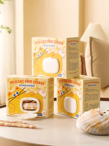 ปลอกหุ้มรองเท้าแบบใช้แล้วทิ้ง ฝาครอบรองเท้าไม่ทอ ระบายอากาศ กันฝุ่น ทนทานต่อการสึกหรอ ติดผนังได้ ไม่หลุดง่าย