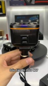 Sạc xe hơi sạc siêu nhanh xe tải 2 Tẩu và 2 USB + 2 TYPE PD 145W Model C27