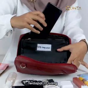TAS MAHYRA By Quinta | TAS QUINTA SlingBag High Quality | Tas Dompet Banyak Kantong Sekat