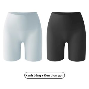 MiiOW | Quần an toàn mỏng cạp cao Ice Silk không đường may cho nữ mùa hè quần lót chống ánh sáng không lộ quần lót co giãn