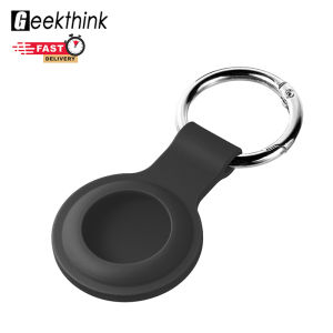 GEEKTHINK Hollow Silicone Case for Air tag (No Smart Device) with Spring Key Ring Shockproof Anti-Scratch for AirTag Tracker Protective case