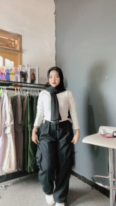 YANG LAGI VIRAL Celana Cargo Panjang Wanita Highwaist Oversize