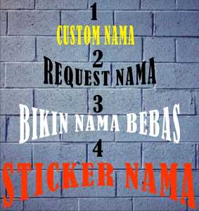 sticker cutting stiker variasi custom nama sesuai keinginan