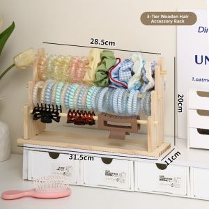 YOUKAMAN | Multifunctional Wooden Hair Accessories Storage Rack