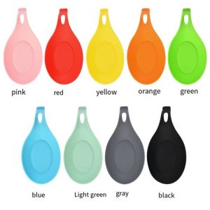 Soft Silicone Single Spoon Rest for Serving Spoons Kitchen Cooking Utensils Baking Tools