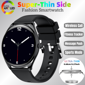 Classic Fashion ultra Thin Smart Watch 1.43inch AMOLED 6.5mm Metal Watch Body Call IP67 Women Watches Fitness Sports Smartwatch