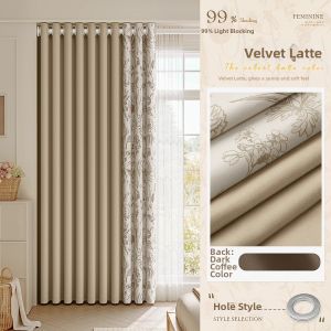 WEILAISHI | Full Light Blocking No Drilling French Green Curtains