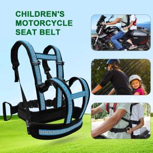 Kids Motorcycle Safety Belt Children Bike Seat Belt with Reflective Stripe Anti-drop Protector Baby Carrier