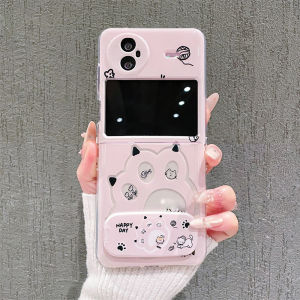 Cute Hollow Cat Claw Design Vivoflip Silicone Phone Case V2256A Transparent Foldable Protective Cover for Vivo High Aesthetic Value Anti-Fall