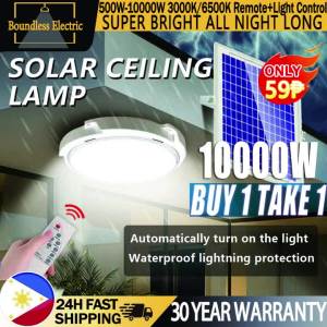 【BUY 1 TAKE 1】Solar Ceiling Light 10000W Original led lights for house ceiling IP67 Waterproof Outdoor Lighting Solar Light indoor With Panel